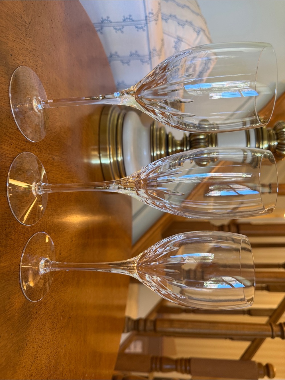 Elegant Clear Crystal-Cut Wine Glasses - Set of 3 sizes - quantities below.
